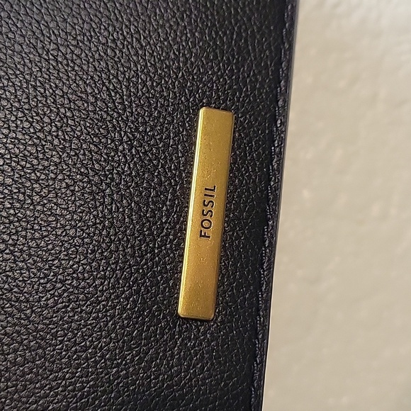 NWT Fossil Bryce Small Crossbody Black Leather Bag - Picture 6 of 17